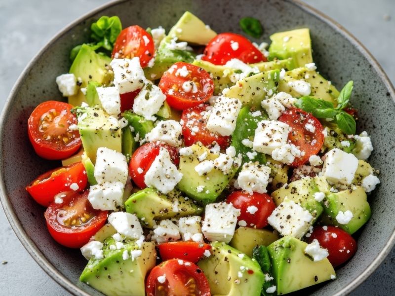 Peynirli Avokado Salatası