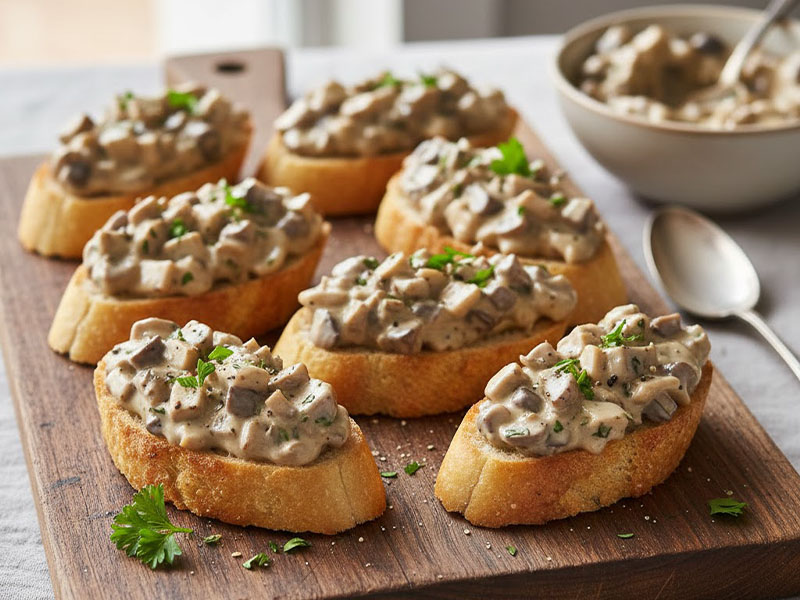 Kremalı Mantarlı Kanepe