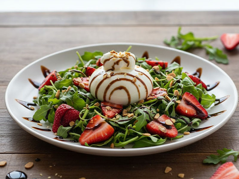 Çilekli Burrata Salatası