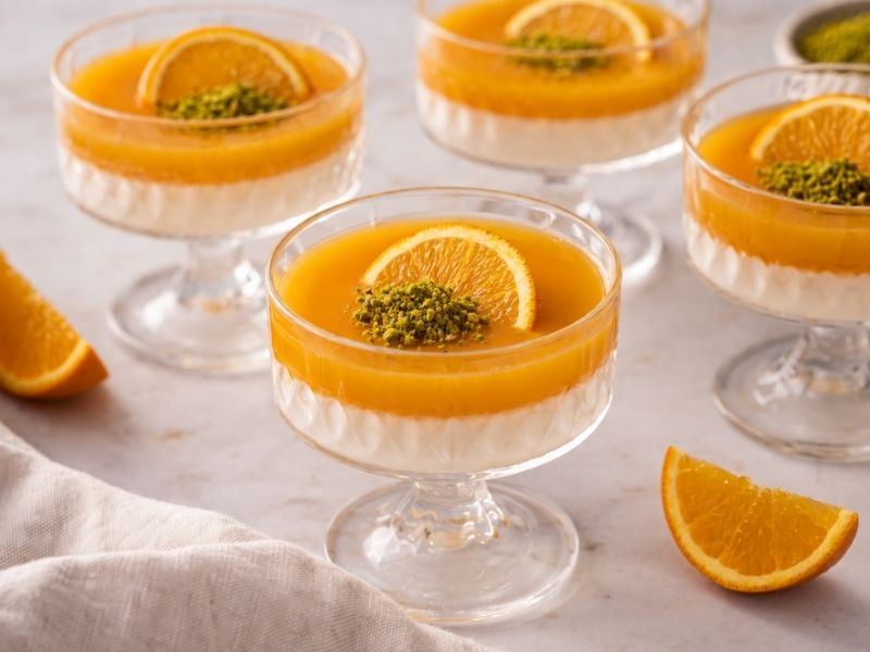 Portakal Soslu Muhallebi Tarifi