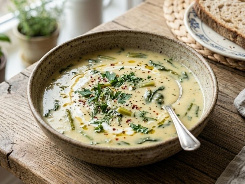 Terbiyeli Çiriş Otu Çorbası