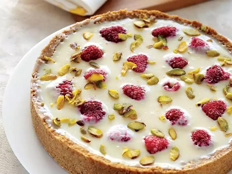 beyaz çikolatalı frambuazlı tart