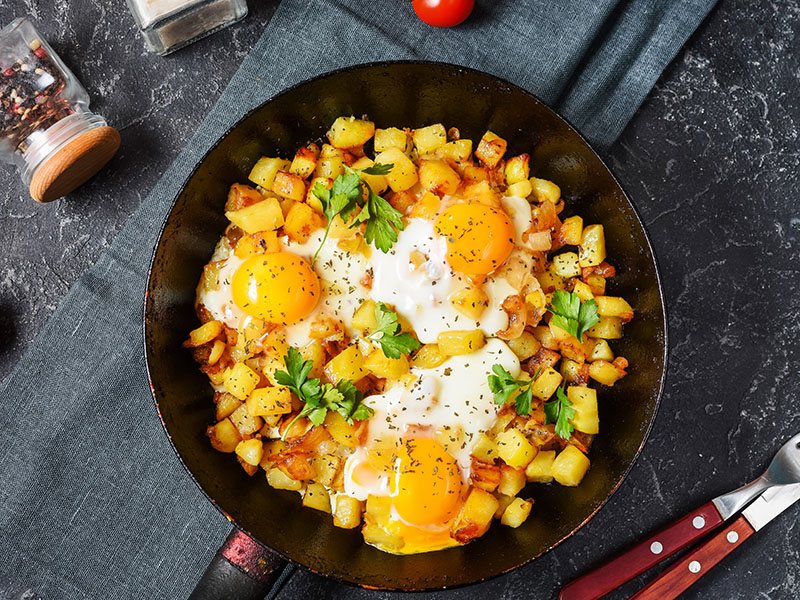 yumurtalı patates kavurması