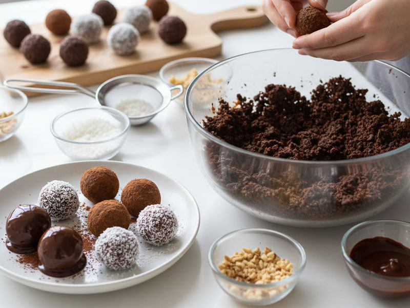 Trüf ve Top Tatlı Yapımı