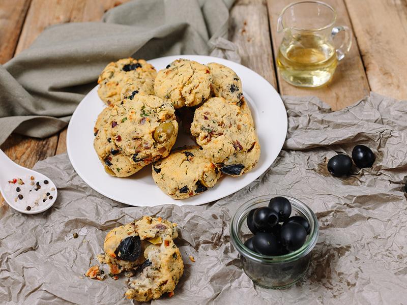 Tam Buğday Unlu Fit Zeytinli Kurabiye