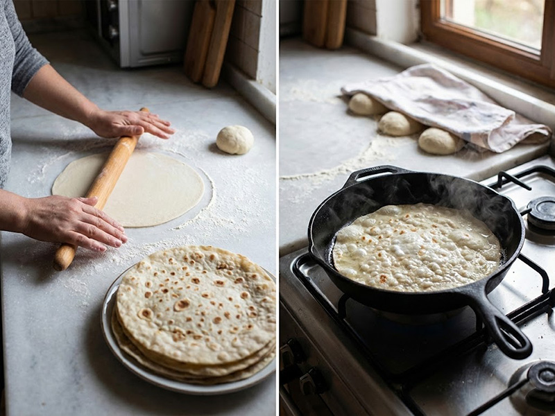 Yufkaların (Şebitlerin) Pişirilmesi