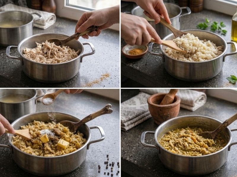 Tavuk Etini Haşlayın Ve Liflerine Ayırın