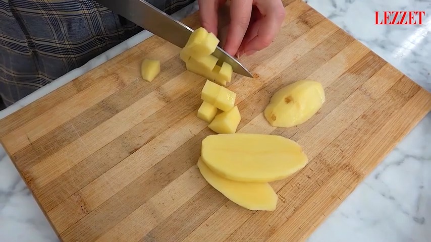 küp küp doğranan patates