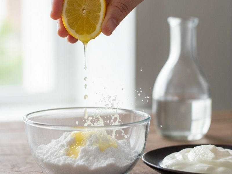 Karbonat ve Asidik Malzemeler (Yoğurt, Limon Suyu, Sirke)