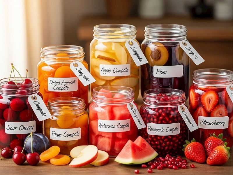 Taze Meyve veya Meyve Kompostosu ile