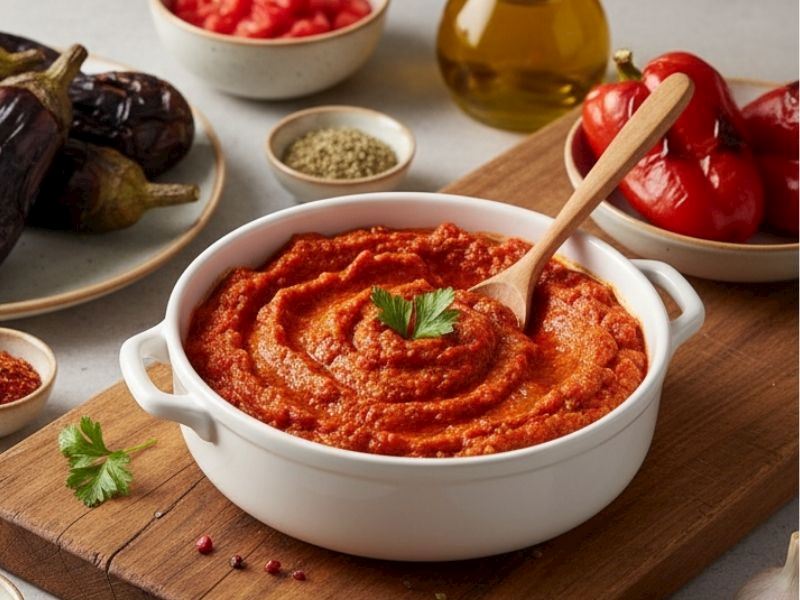 İsli Bir Lezzet Közlenmiş Patlıcanlı Kahvaltılık Sos