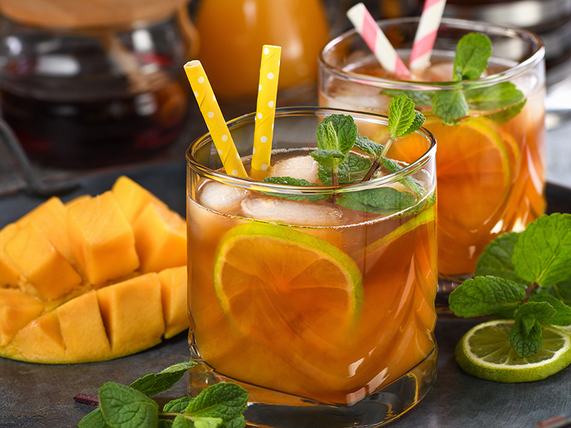 Mango ve Limonlu Soğuk Çay