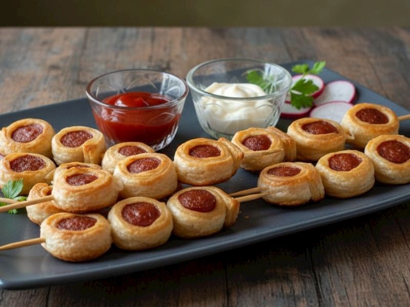 Pratik Ve Şık Sosisli Milföy Çubukları