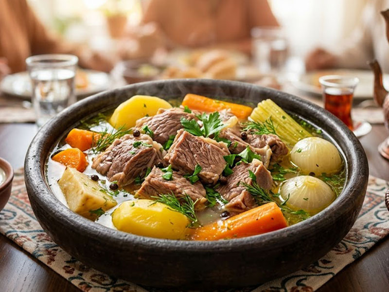 Kurban Etiyle Sebzeli Et Haşlama