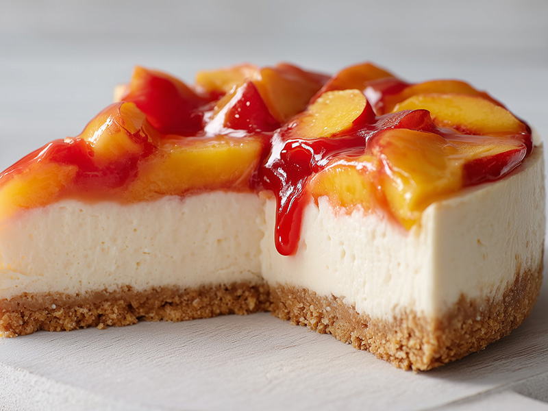 Şeftalili Soğuk Cheesecake