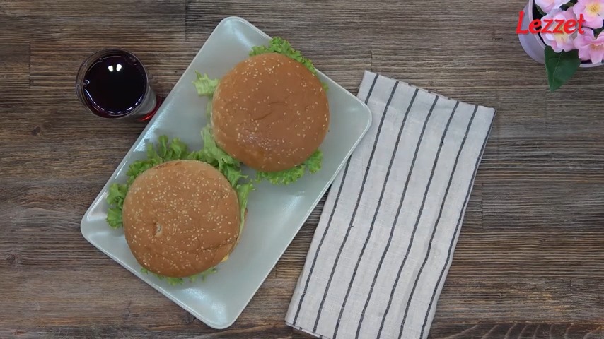 sebze köfteli cheeseburger