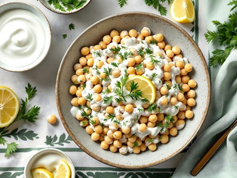 Yoğurtlu Nohut Salatası
