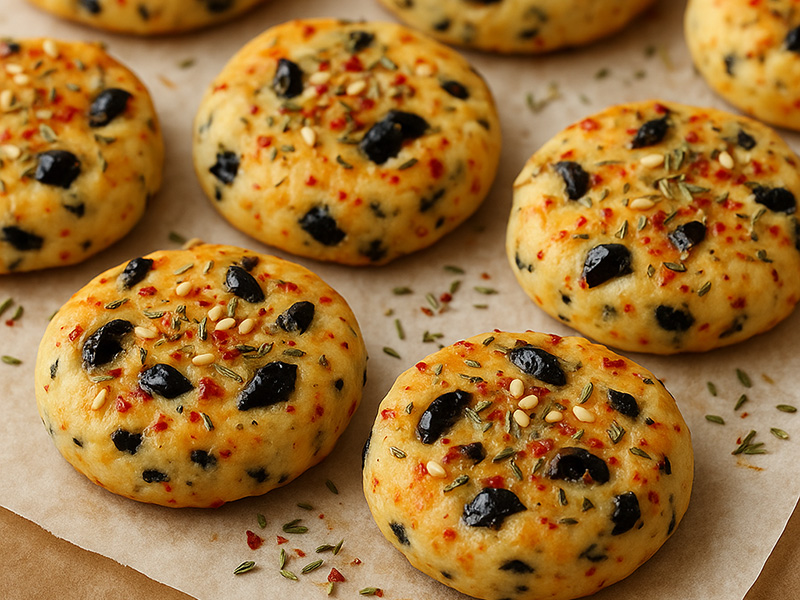 Zeytinli Acılı Kurabiye