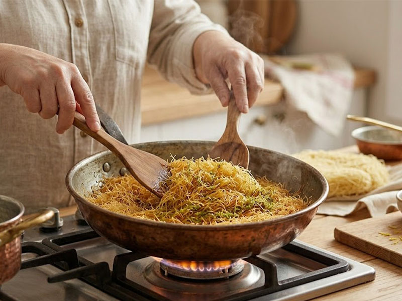 Kadayıfın Pişirilmesi