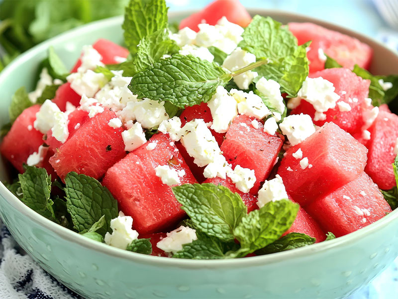 karpuzlu feta peynirli salata