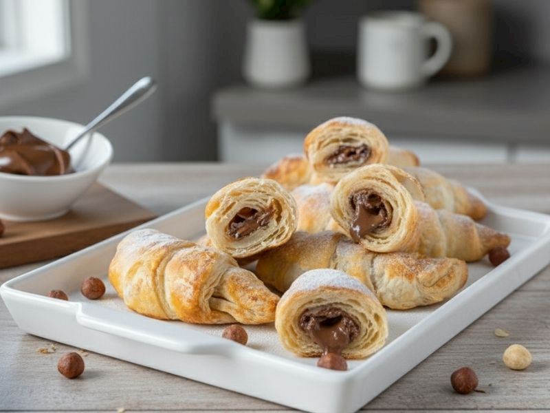 Airfryer'da Milföyden Çikolatalı Kruvasan Tarifi