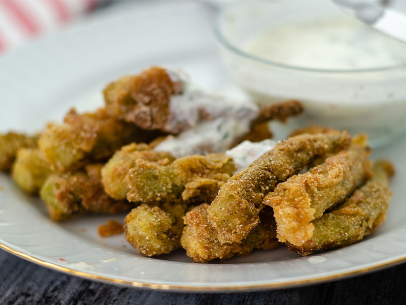 bamya kızartması