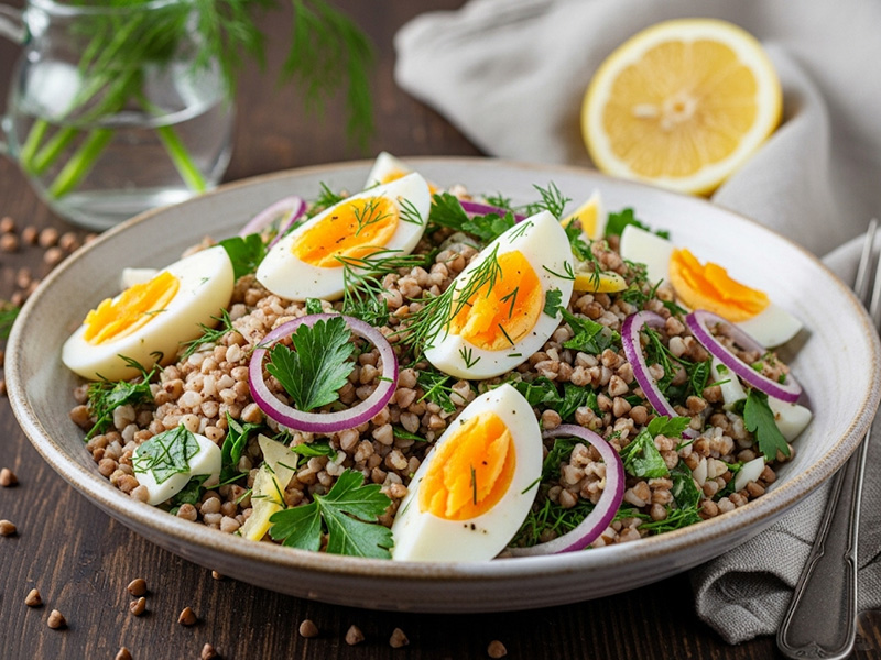 Yumurta ve Karabuğday Salatası