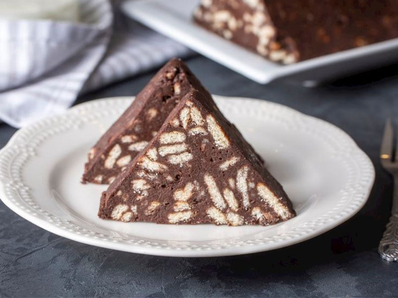 Pişmeyen Mozaik Pasta Dilimi