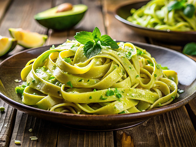 kremalı avokado makarnası