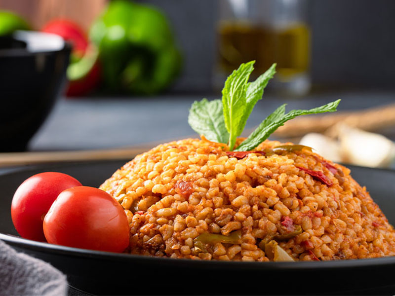 domatesli bulgur pilavı