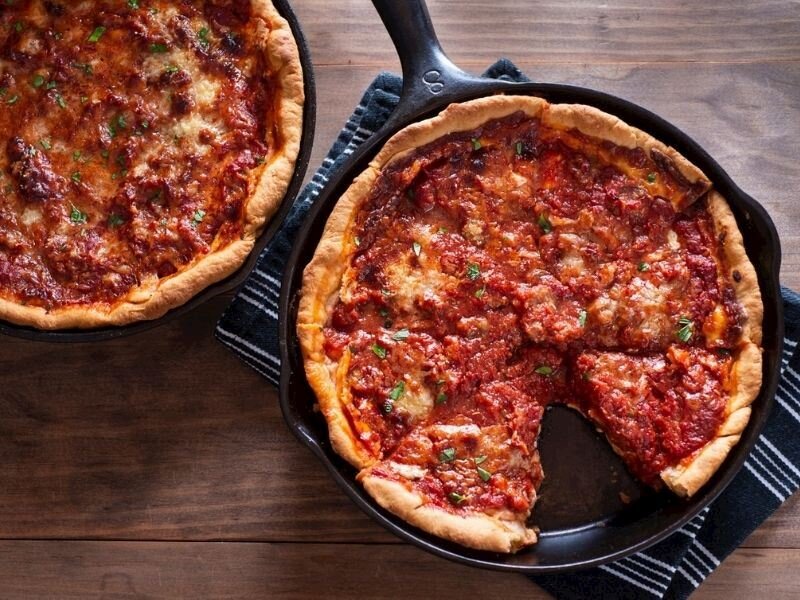 deep dish pizza