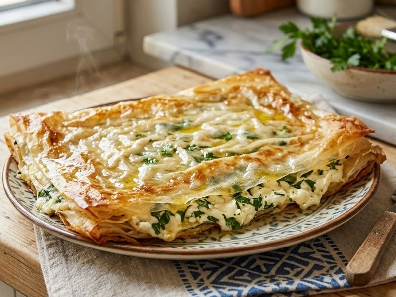 Pirinç Yufkasından Pratik Su Böreği Uyarlaması