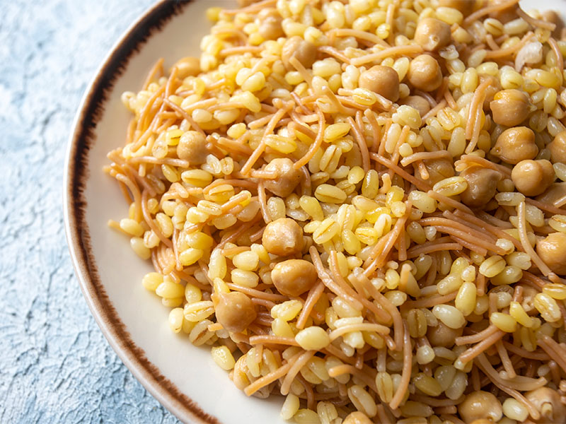 nohutlu bulgur pilavı