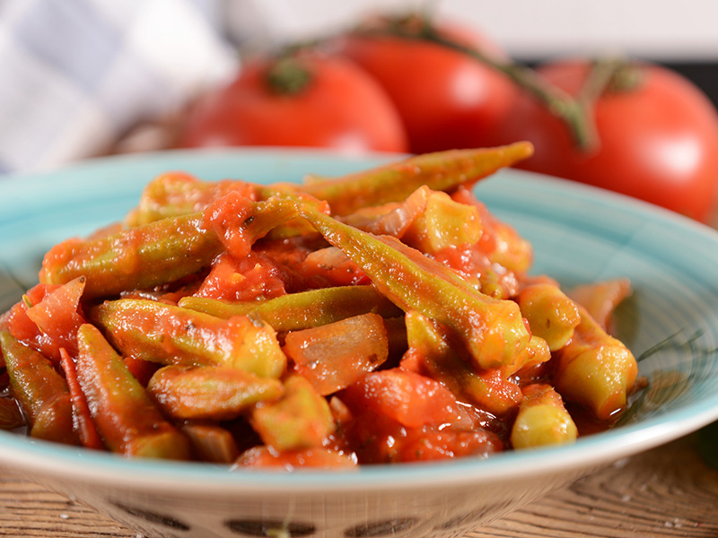 Taze bamya kavurması