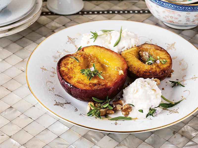 Taze Lorlu Dondurma & Fırında Şeftali