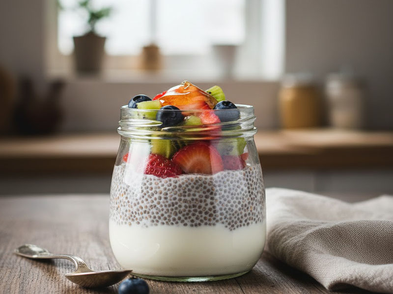 Yoğurtlu Chia Puding