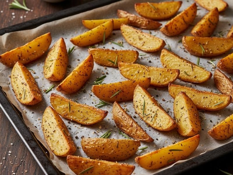 Fırında Baharatlı Patates Dilimleri