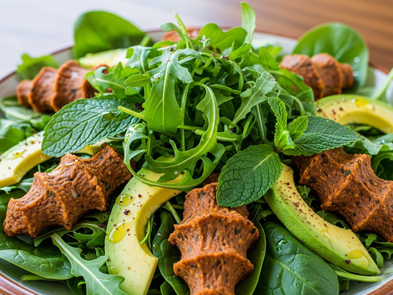 Çiğ Köfteli Avokado Salatası