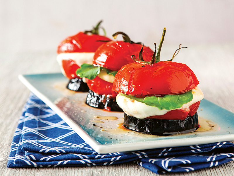 Fırınlanmış Caprese Salata