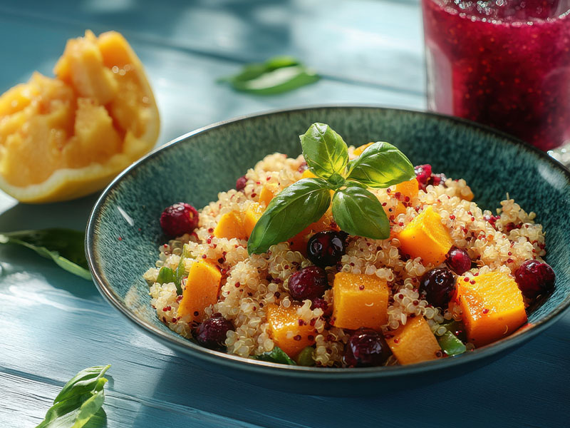 kinoa mango salatası