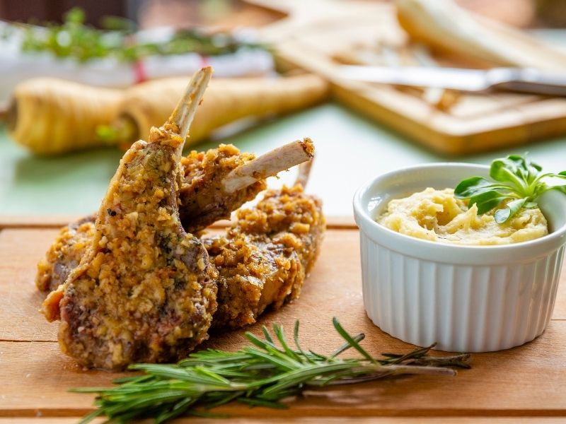 Gelenekseli Yıkan Balık Ve Et İçin Fındık Kaplama (Crust)