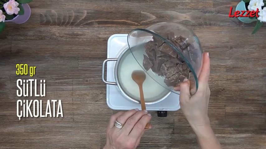 süte eklenen çikolata