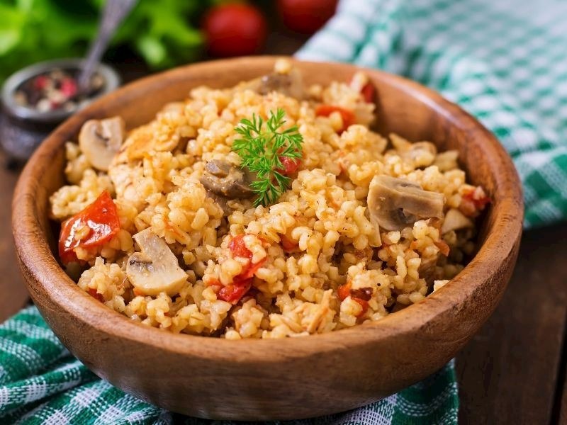 Mantarlı Sebzeli Bulgur Pilavı Tarifi