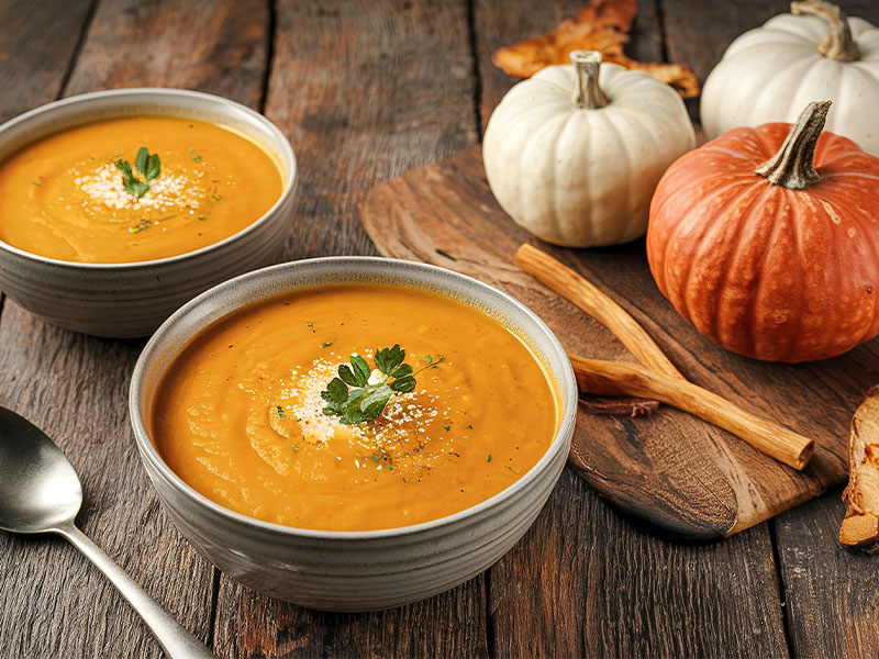 Balkabağı çorbası içine ne konur?