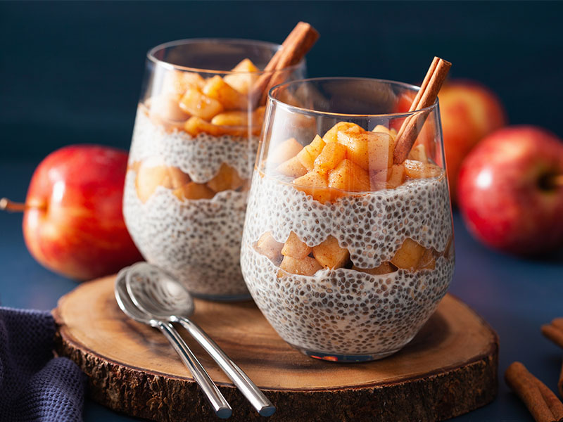 Tarçınlı Elmalı Chia Puding