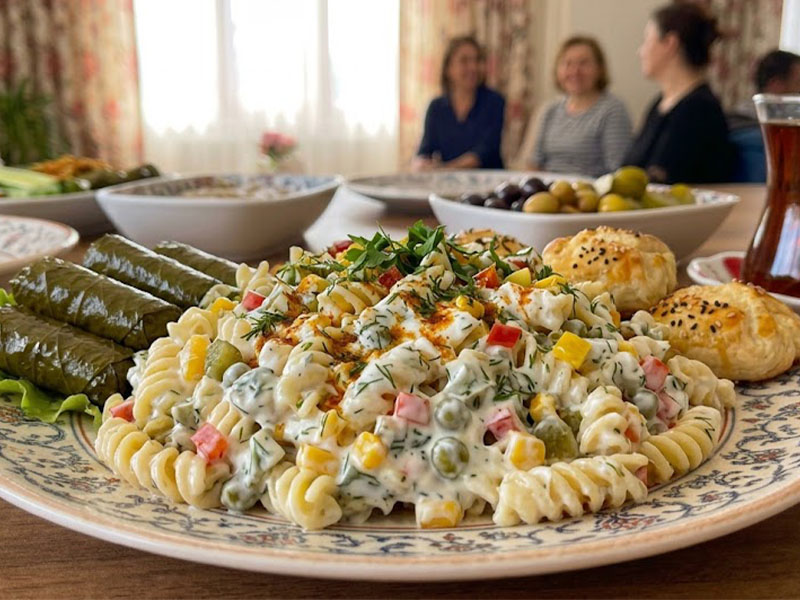 Yoğurtlu Makarna Salatası