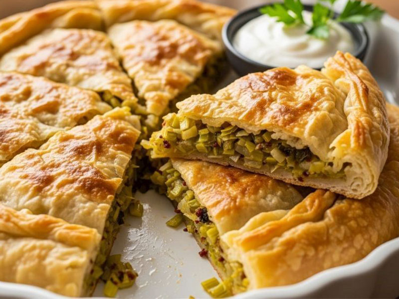 pırasalı arnavut böreği