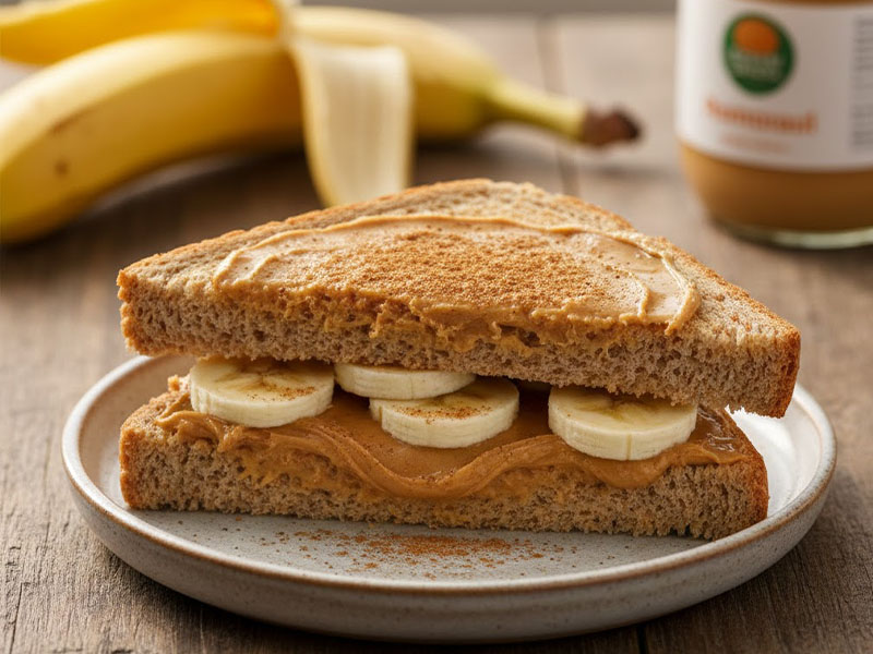 Fıstık Ezmeli Muzlu Sandviç