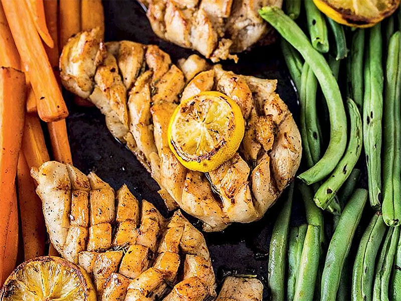 fırında sebzeli tavuk