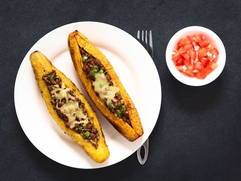 platano maduro relleno